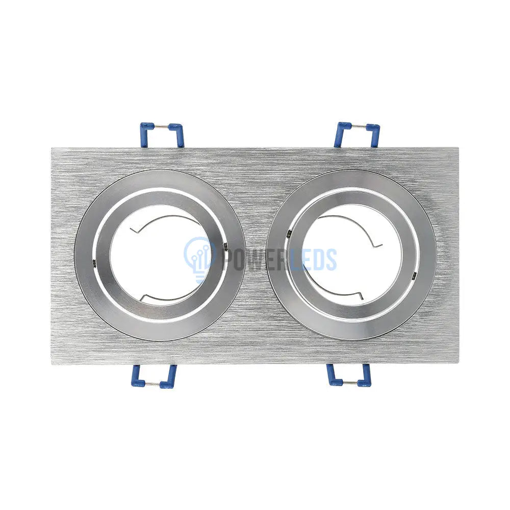 Spot Incastrat Dreptunghiular Fascicul Reglabil Argintiu Dulie 2xMR16 L170xH25mm led ceiling light