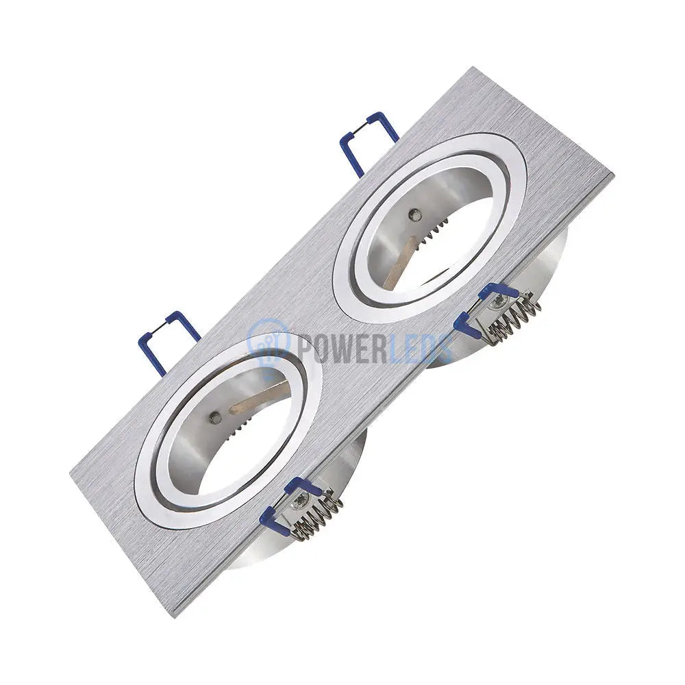 Spot Incastrat Dreptunghiular Fascicul Reglabil Argintiu Dulie 2xMR16 L170xH25mm led ceiling light