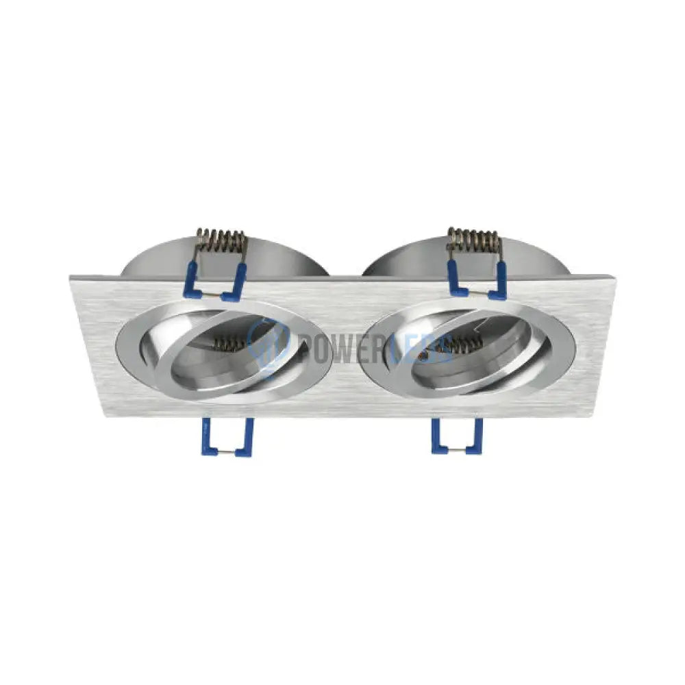 Spot Incastrat Dreptunghiular Fascicul Reglabil Argintiu Dulie 2xMR16 L170xH25mm led ceiling light