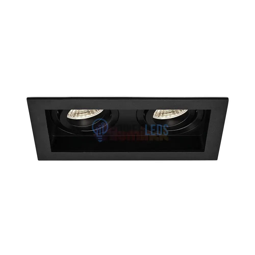 Spot Incastrat Dreptunghiular Fascicul Reglabil Negru Dulie 2xGU10 L185xH33mm led ceiling light