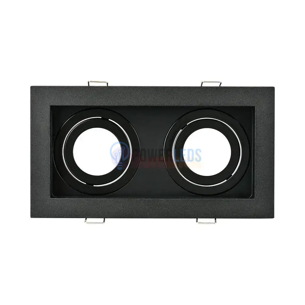 Spot Incastrat Dreptunghiular Fascicul Reglabil Negru Dulie 2xGU10 L185xH33mm led ceiling light