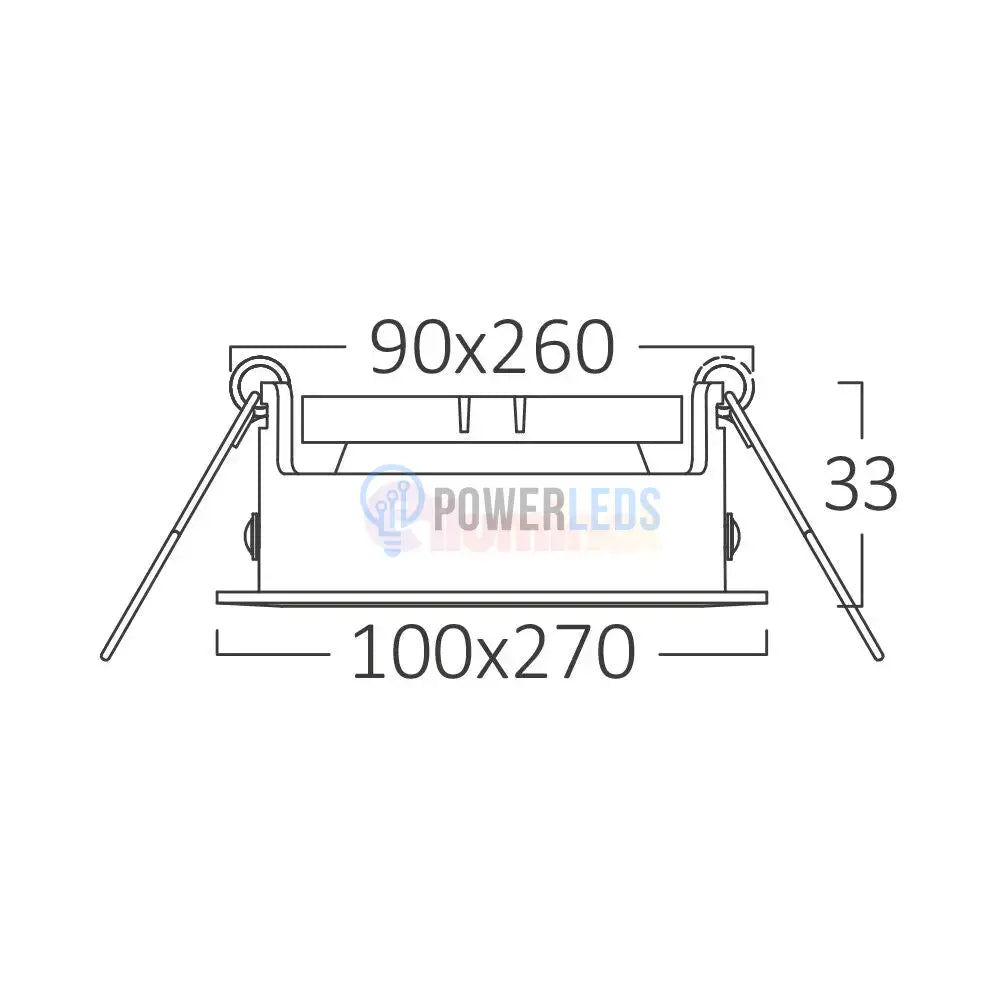 Spot Incastrat Dreptunghiular Fascicul Reglabil Negru Dulie 3xGU10 L270xH33mm led ceiling light
