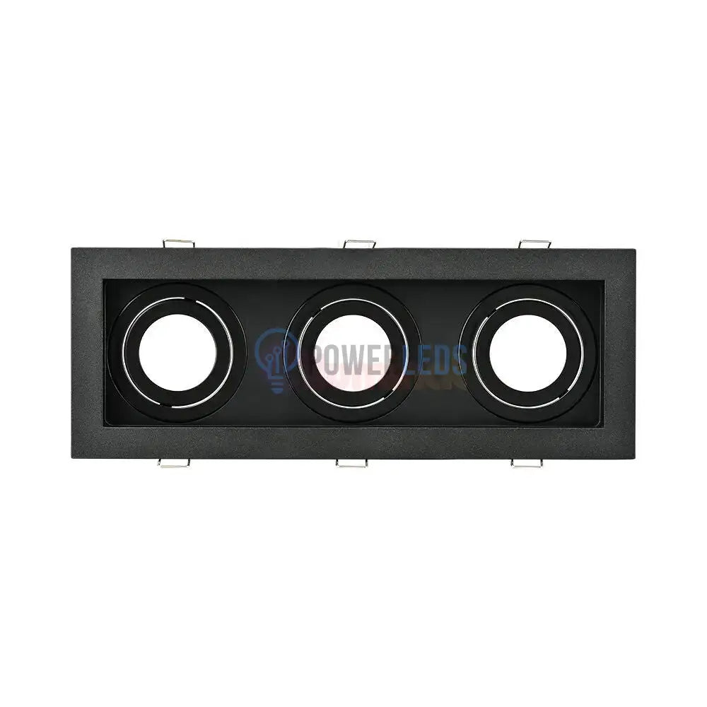 Spot Incastrat Dreptunghiular Fascicul Reglabil Negru Dulie 3xGU10 L270xH33mm led ceiling light
