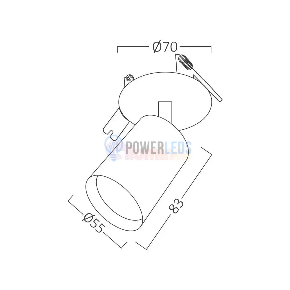 Spot Incastrat Rotund Alb Dulie GU10 Ø55x83mm led ceiling light
