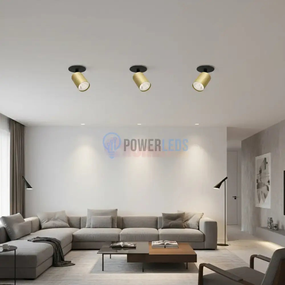 Spot Incastrat Orientabil Rotund Negru & Auriu Dulie GU10 Ø55x83mm led ceiling light