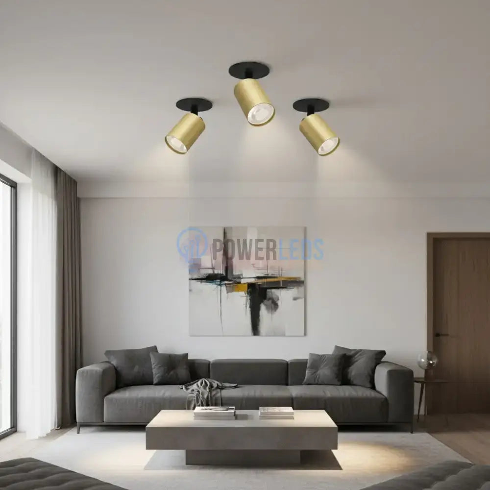 Spot Incastrat Orientabil Rotund Negru & Auriu Dulie GU10 Ø55x83mm led ceiling light