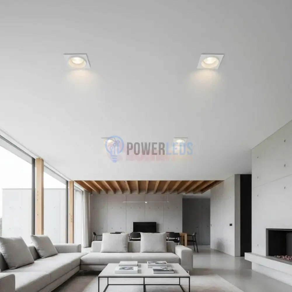 Spot Incastrat Patrat Alb Dulie GU10 Ø92x38mm led ceiling light