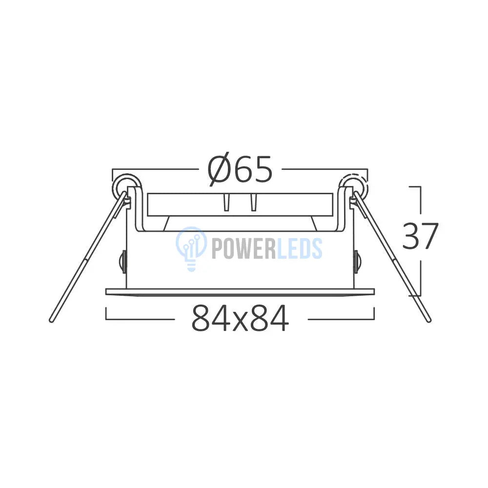 Spot Incastrat Patrat Alb Dulie MR16 L84xH37mm led ceiling light
