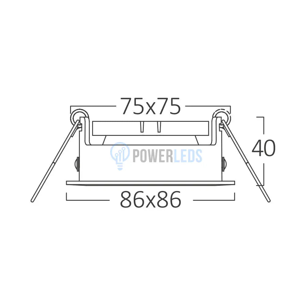 Spot Incastrat Patrat Alb Dulie MR16 L86xH40mm led ceiling light