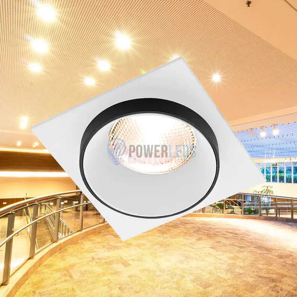 Spot Incastrat Patrat Alb & Negru Dulie GU10 Ø92x38mm led ceiling light