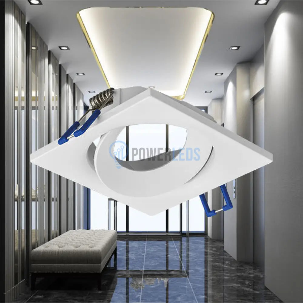 Spot Incastrat Patrat Fascicul Reglabil Alb Dulie MR16 L90xH27mm led ceiling light