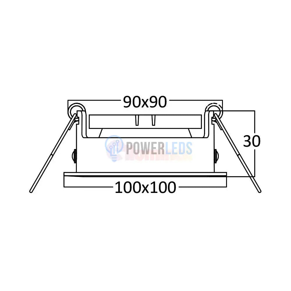 Spot Incastrat Patrat Fascicul Reglabil Alb & Negru Dulie GU10 L100xH30mm led ceiling light