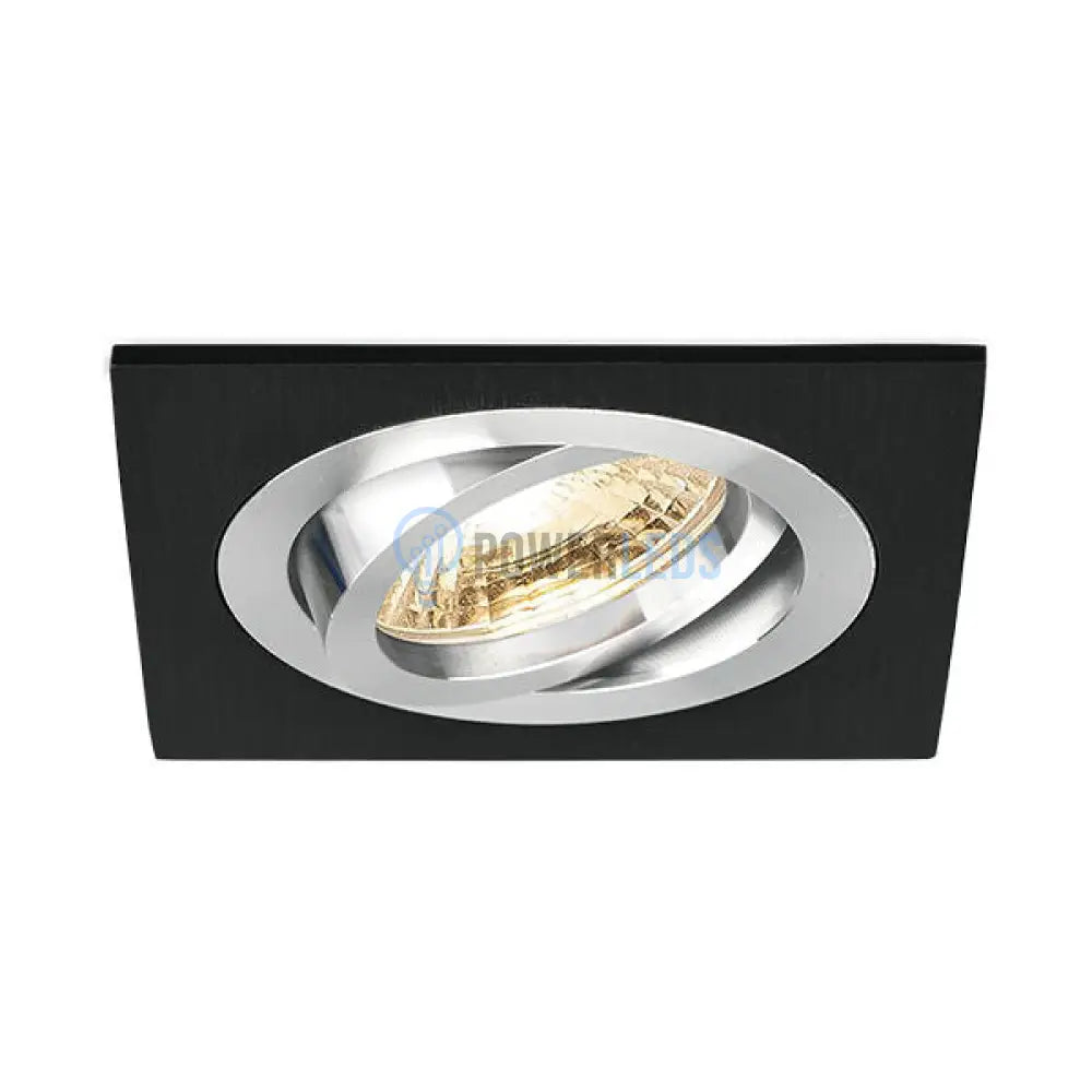 Spot Incastrat Patrat Fascicul Reglabil Negru & Argintiu Dulie MR16 L92xH25mm led ceiling light