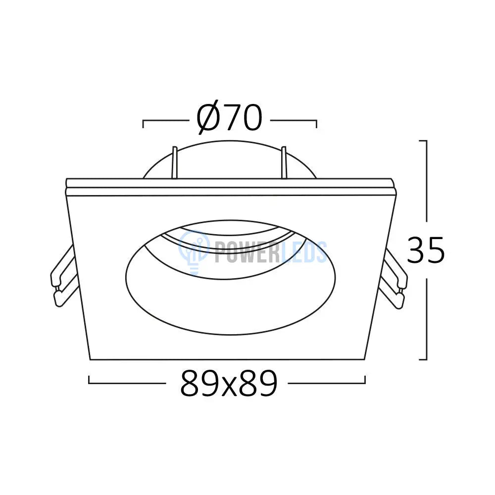 Spot Incastrat Patrat IP54 Alb Dulie MR16 L84xH38mm led ceiling light