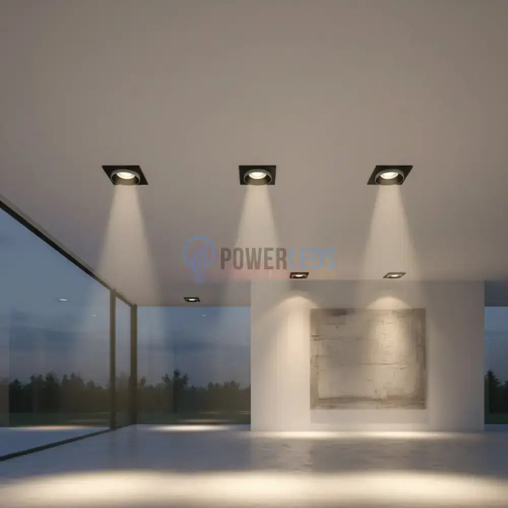 Spot Incastrat Patrat Negru & Alb Dulie GU10 Ø92x38mm led ceiling light