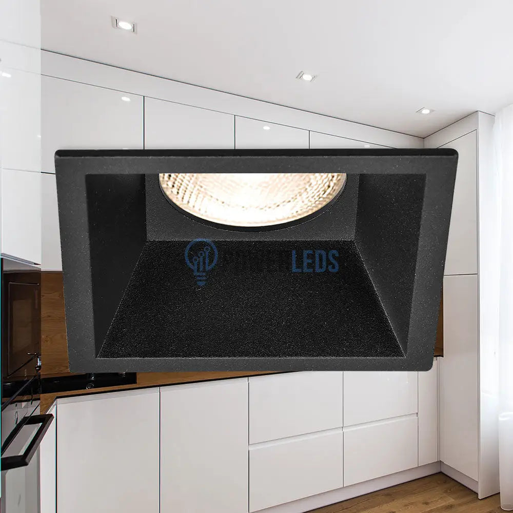 Spot Incastrat Patrat Negru Dulie MR16 L86xH40mm led ceiling light