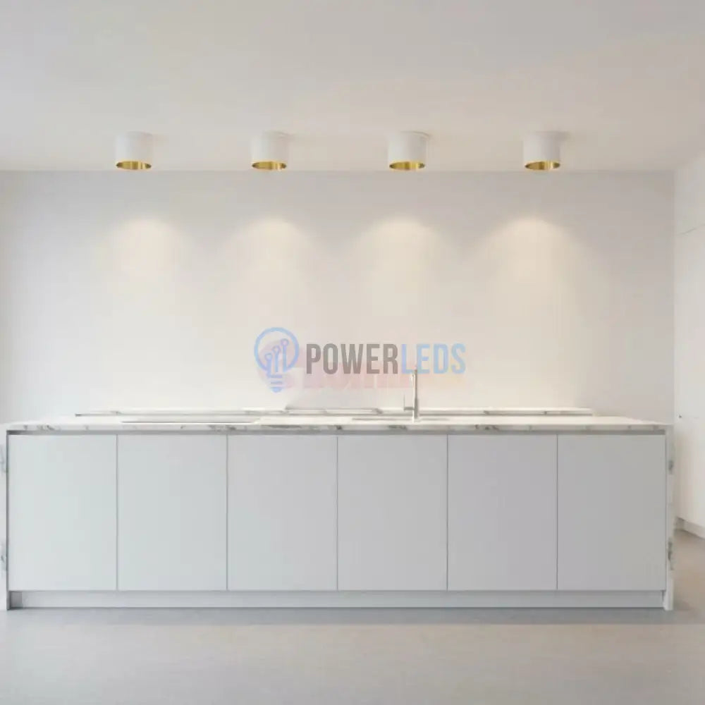 Spot Incastrat Rotund Alb & Auriu Dulie GU10 Ø70x63mm led ceiling light