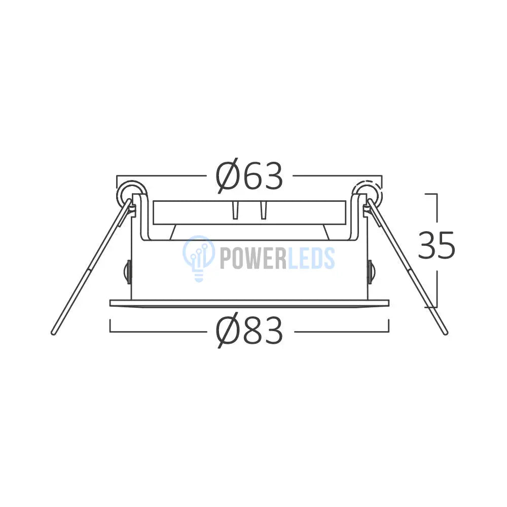 Spot Incastrat Rotund Alb Dulie MR16 Ø83x35mm led ceiling light