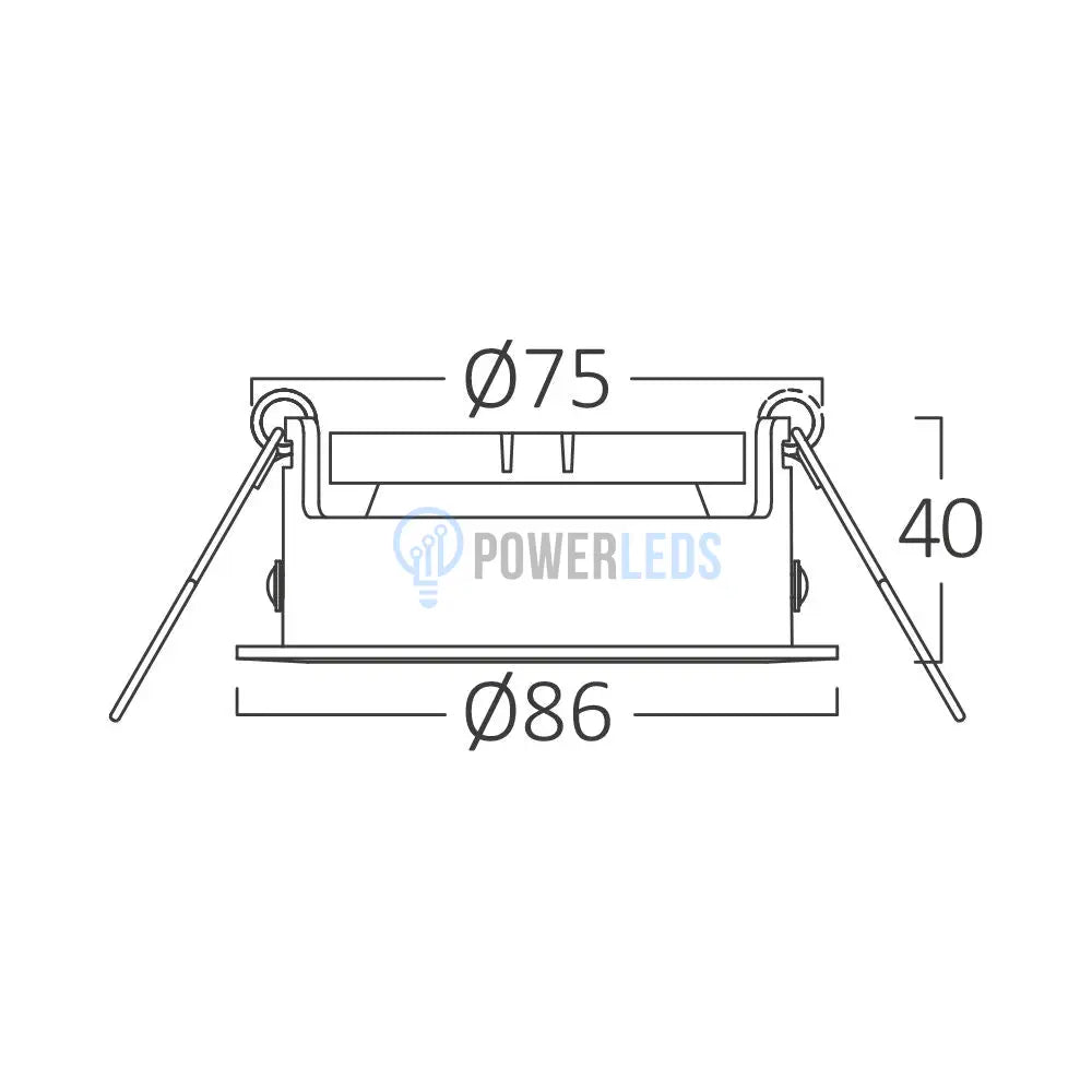 Spot Incastrat Rotund Alb Dulie MR16 Ø86x40mm led ceiling light