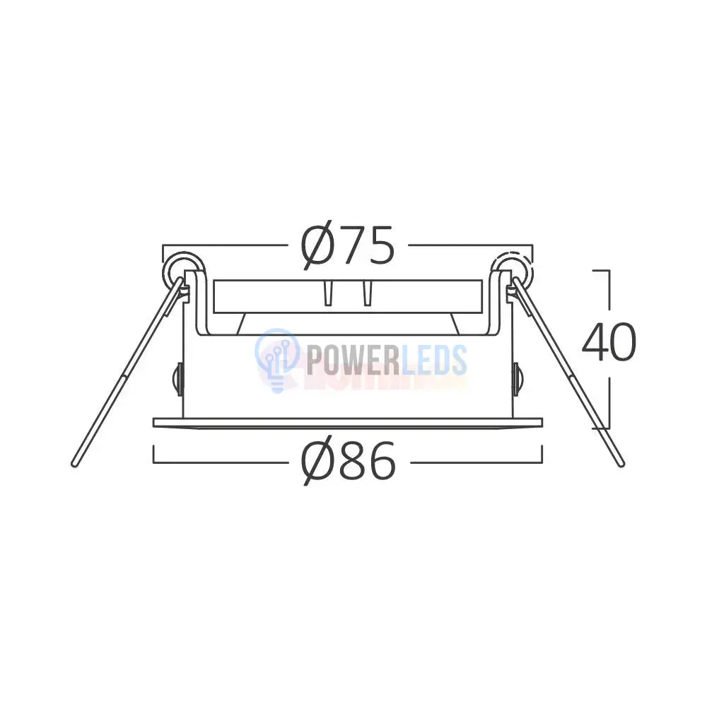 Spot Incastrat Rotund Alb Dulie MR16 Ø86x40mm led ceiling light