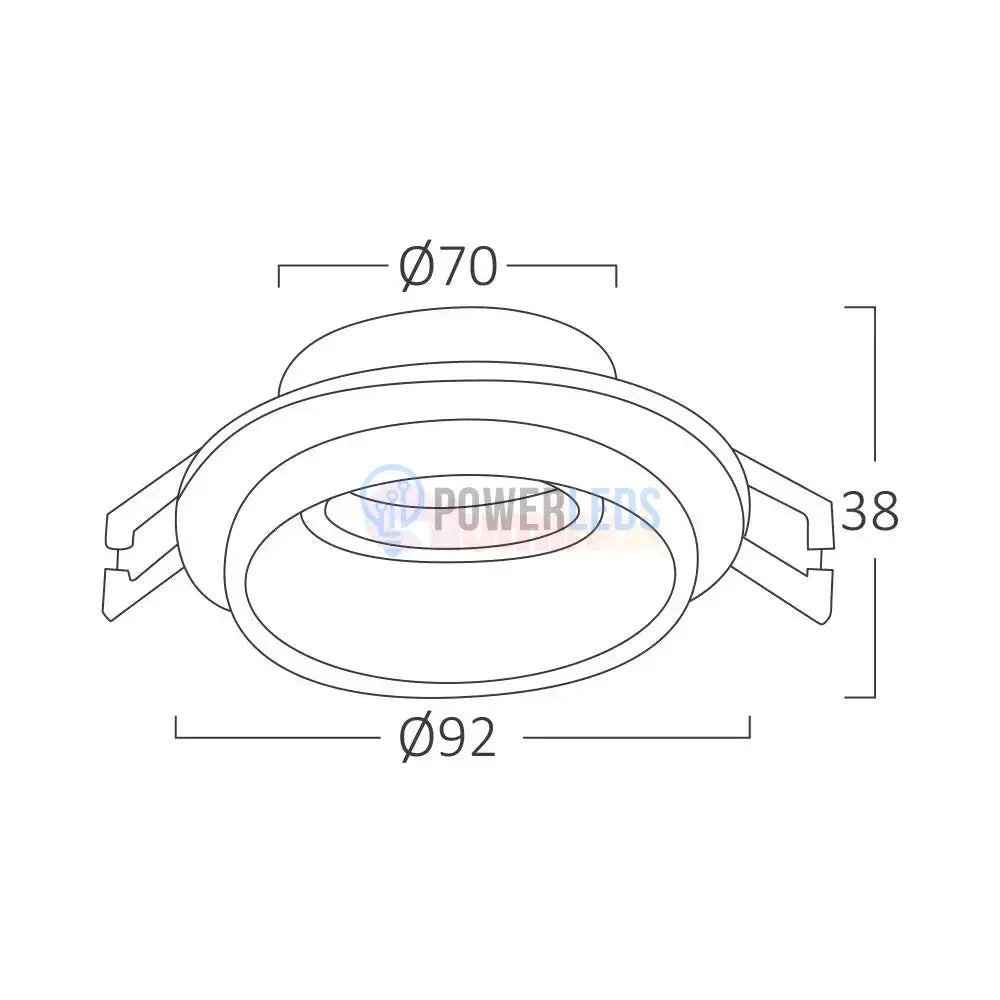 Spot Incastrat Rotund Alb & Negru Dulie GU10 Ø92x38mm led ceiling light