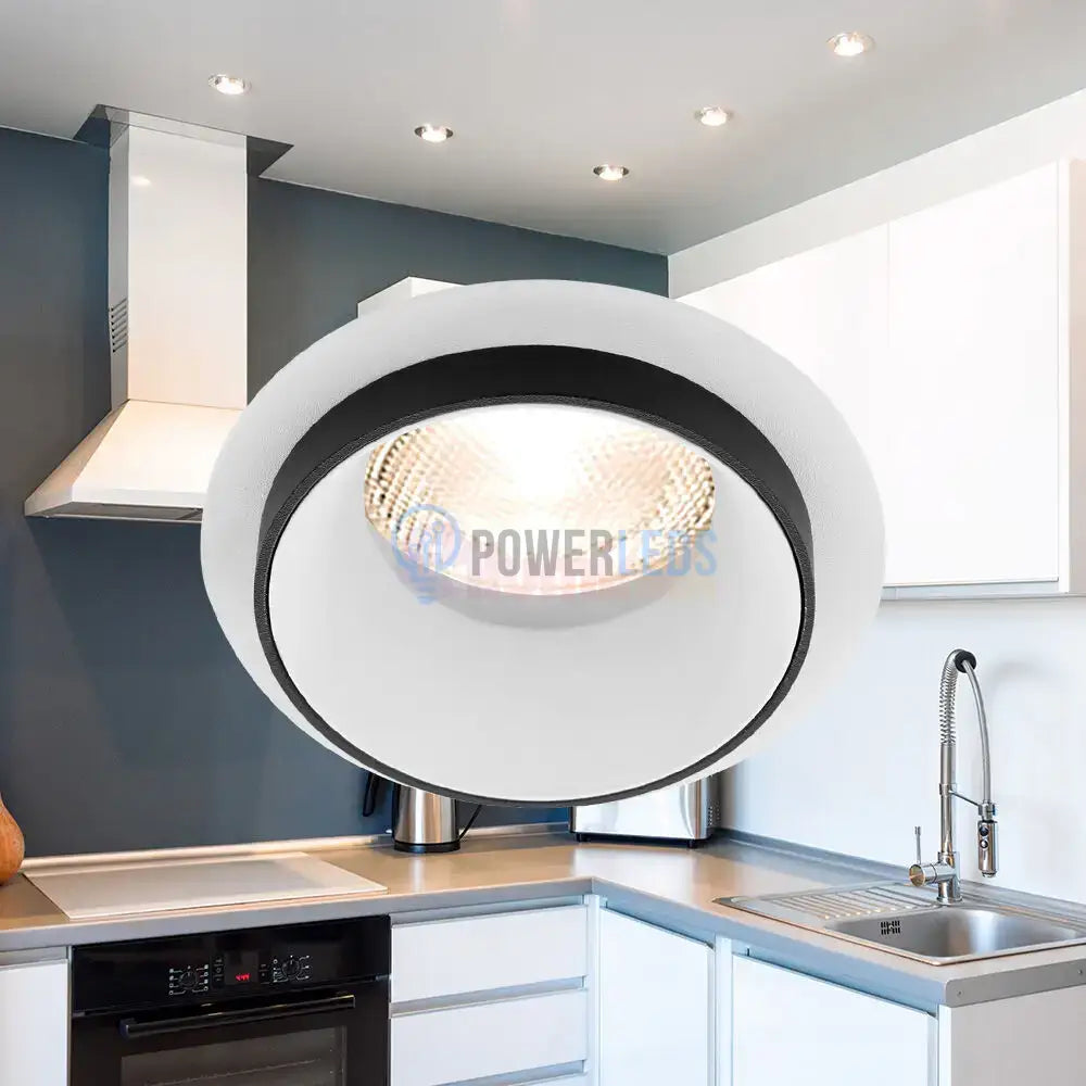 Spot Incastrat Rotund Alb & Negru Dulie GU10 Ø92x38mm led ceiling light