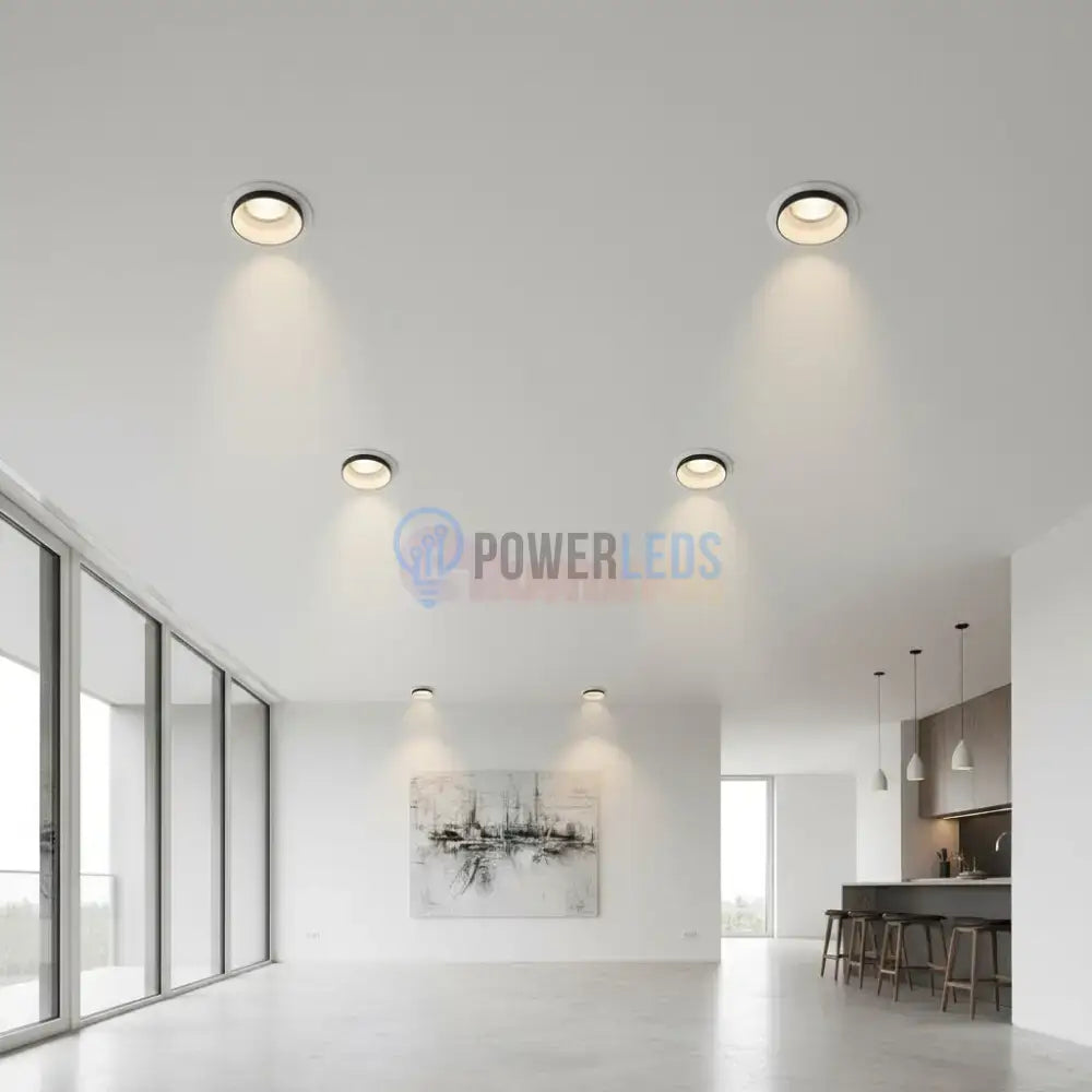 Spot Incastrat Rotund Alb & Negru Dulie GU10 Ø92x38mm led ceiling light