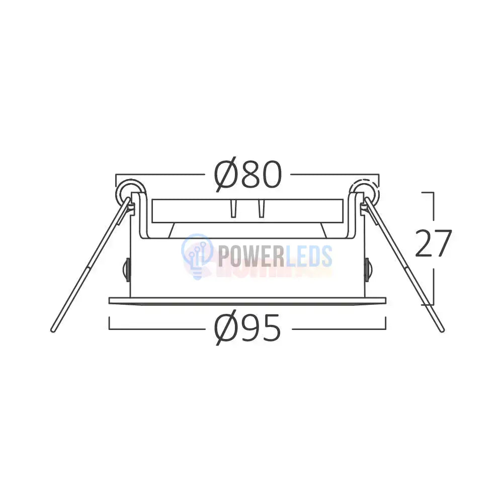 Spot Incastrat Rotund Fascicul Reglabil Alb Dulie MR16 Ø95x27mm led ceiling light