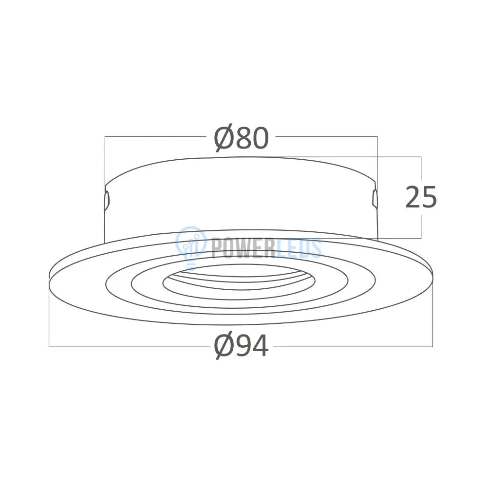 Spot Incastrat Rotund Fascicul Reglabil Negru & Argintiu Dulie MR16 Ø94x25mm led ceiling light