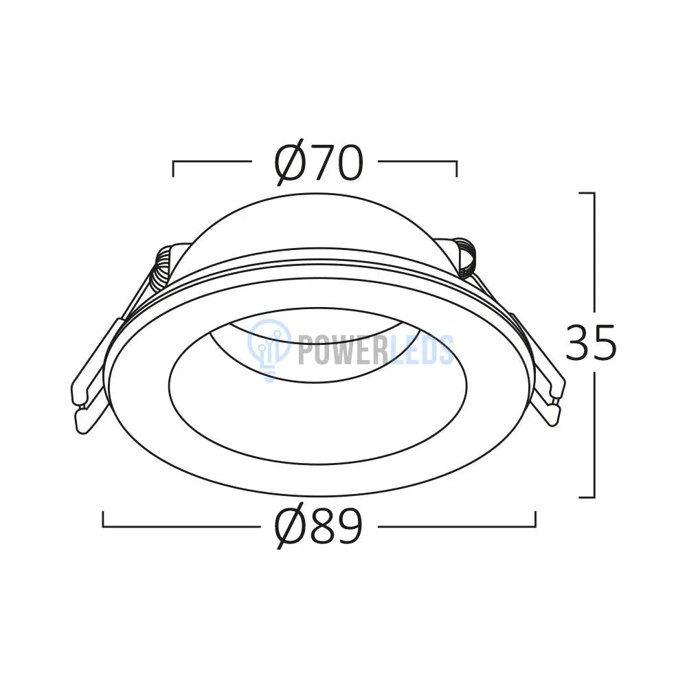 Spot Incastrat Rotund IP54 Negru Dulie MR16 Ø83x38mm led ceiling light