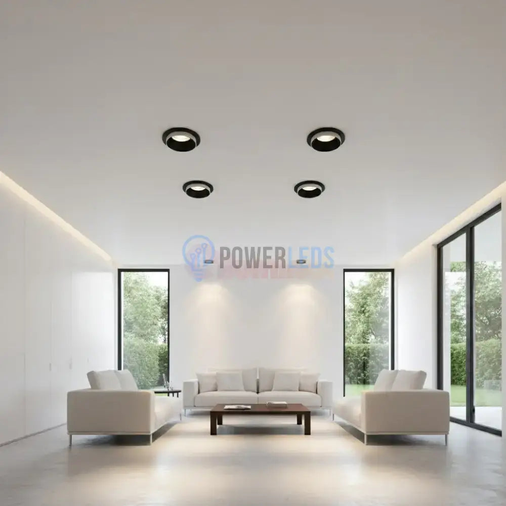 Spot Incastrat Rotund Negru & Alb Dulie GU10 Ø92x38mm led ceiling light