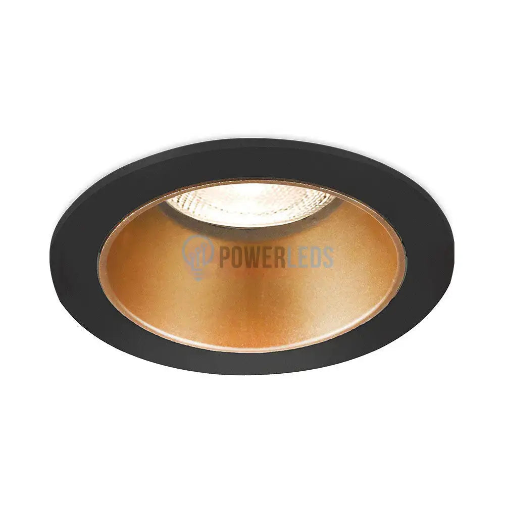 Spot Incastrat Rotund Negru & Auriu Dulie GU10 Ø85x32mm led ceiling light
