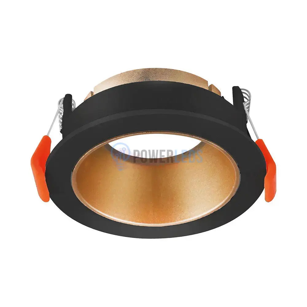 Spot Incastrat Rotund Negru & Auriu Dulie GU10 Ø85x32mm led ceiling light