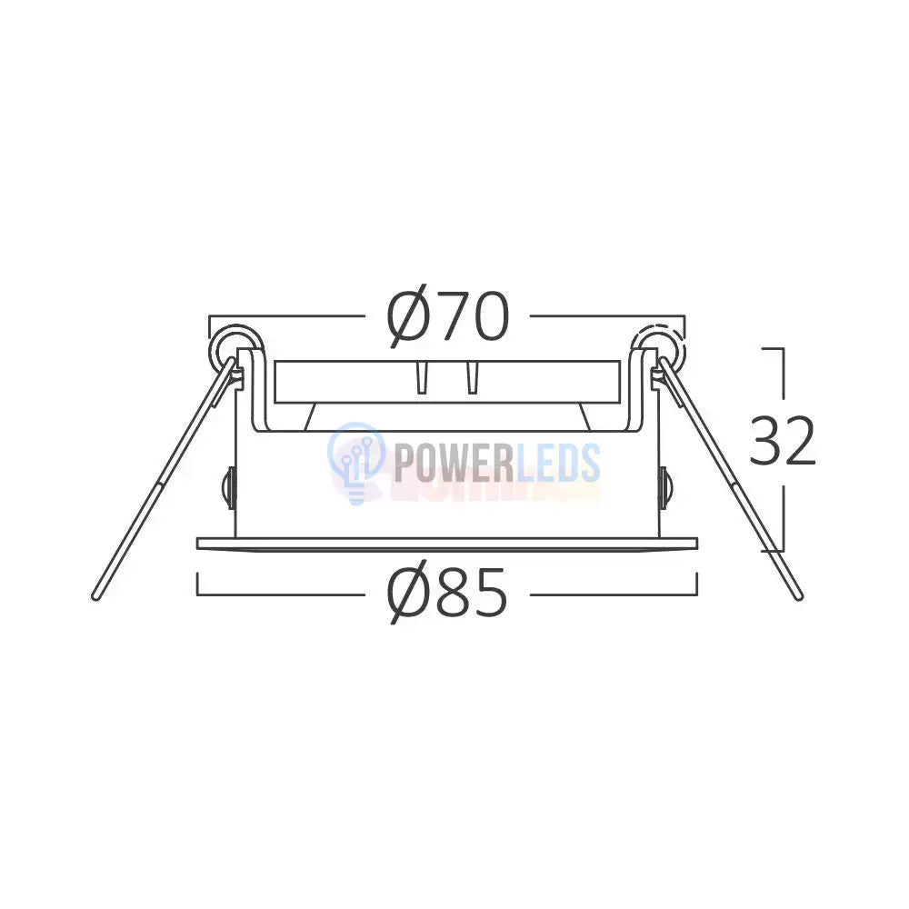 Spot Incastrat Rotund Negru & Auriu Dulie GU10 Ø85x32mm led ceiling light