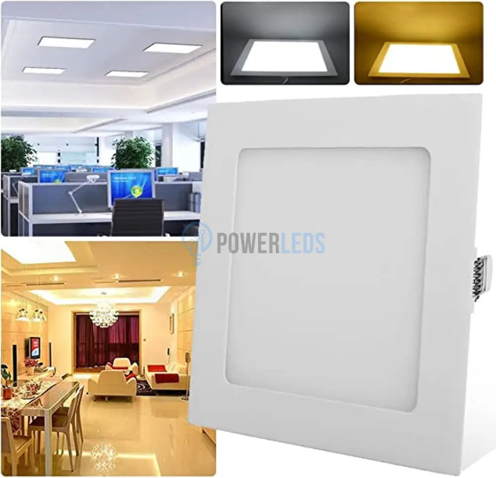 Spot Led 18W Slim Patrat Alb / 220X220Mm Incastrabil Led Spot Light