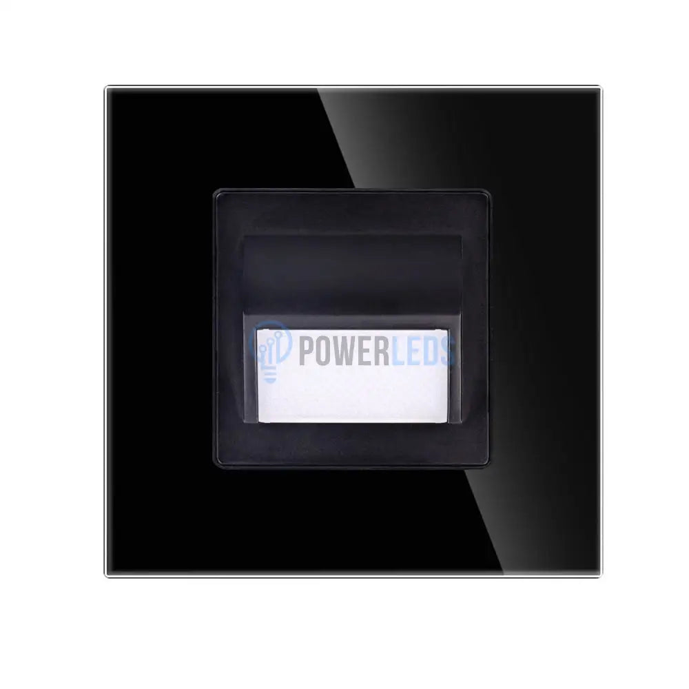 Spot LED 1W JAVI Patrat Black Sticla/ 4000K / 86mm / Incastrabil led spot light