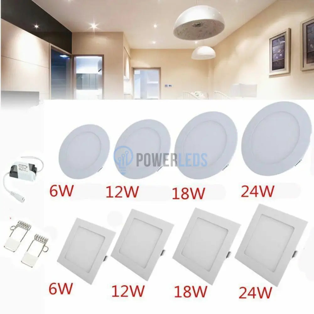 Spot Led 3W Slim Patrat Alb / 89X89Mm Incastrabil Led Spot Light