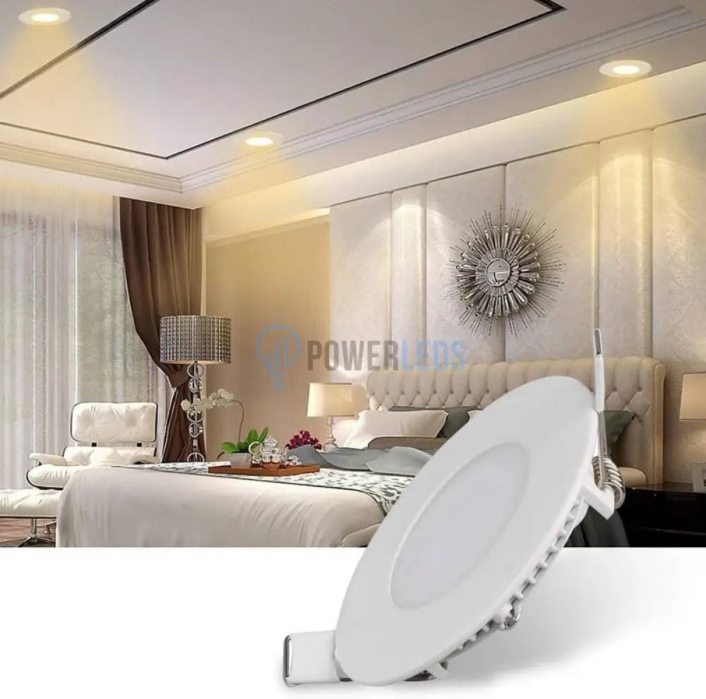 Spot Led 3W Slim Rotund Alb / ⌀83Mm Incastrabil Led Spot Light