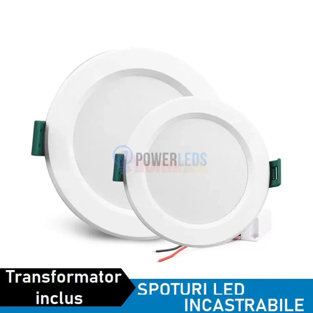 Spot Led 6W Eco Rotund Alb / ⌀100Mm Incastrabil Led Spot Light