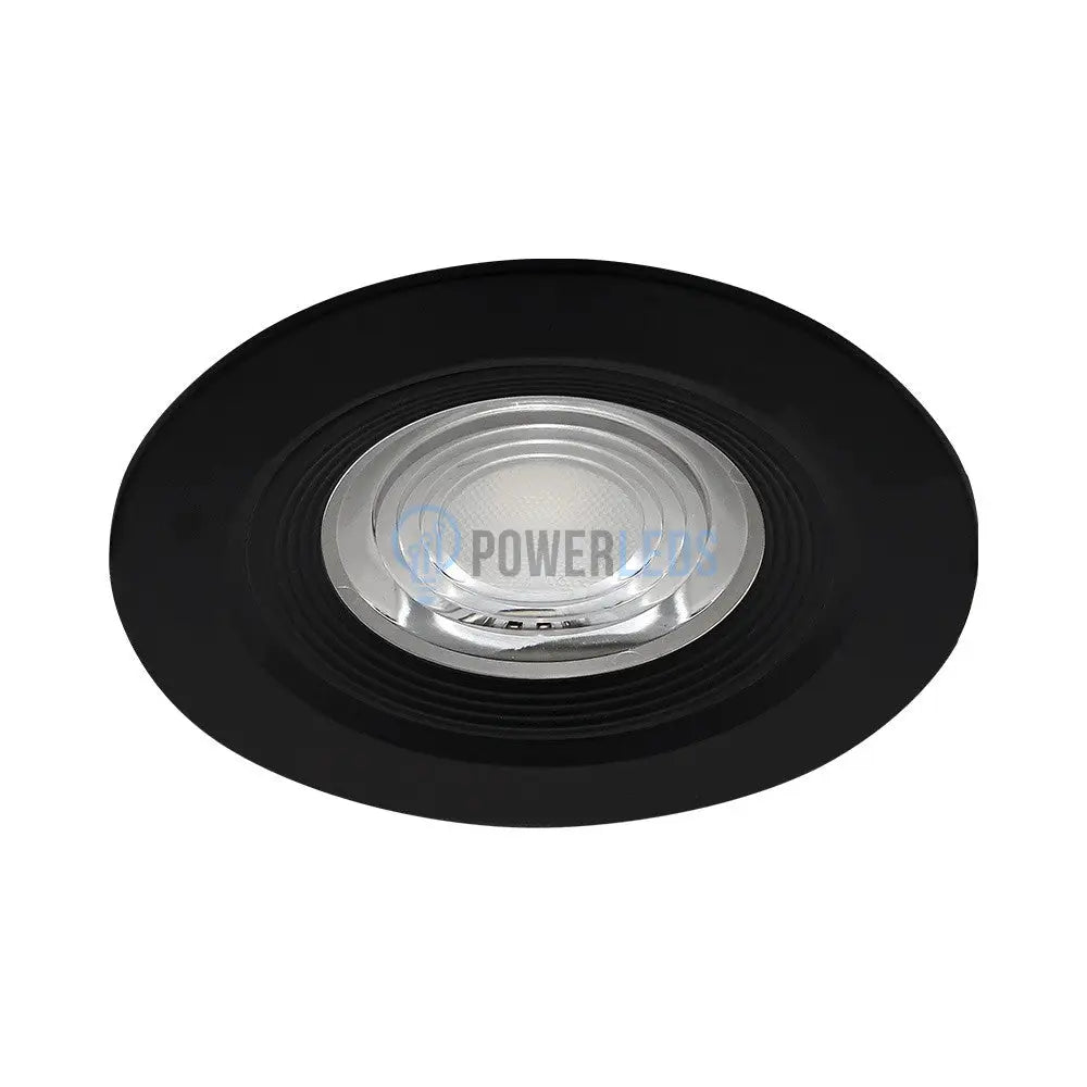 Spot Led 7W Incastrabil Cct Cu 3 Lumini Rotund Negru Pentru Exterior Ip54 Spot Light