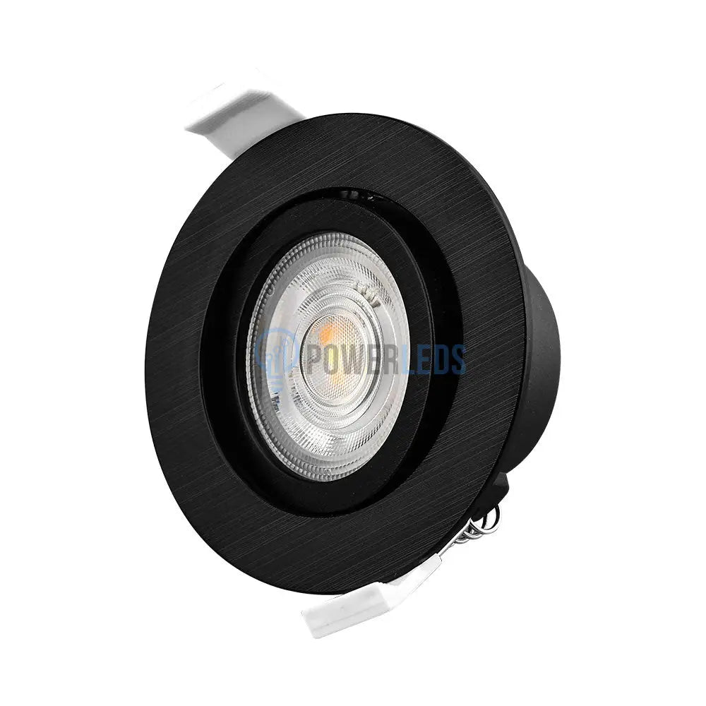 Spot Led 7W Incastrabil Orientabil Negru Cct Cu 3 Lumini Echivalent 60W Spot Light