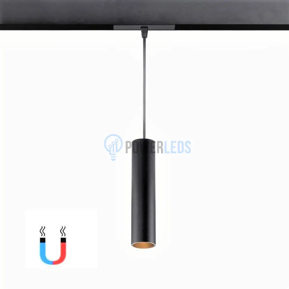 Spot Led 7W Magnetic Pendul Negru Cilindru Track Light