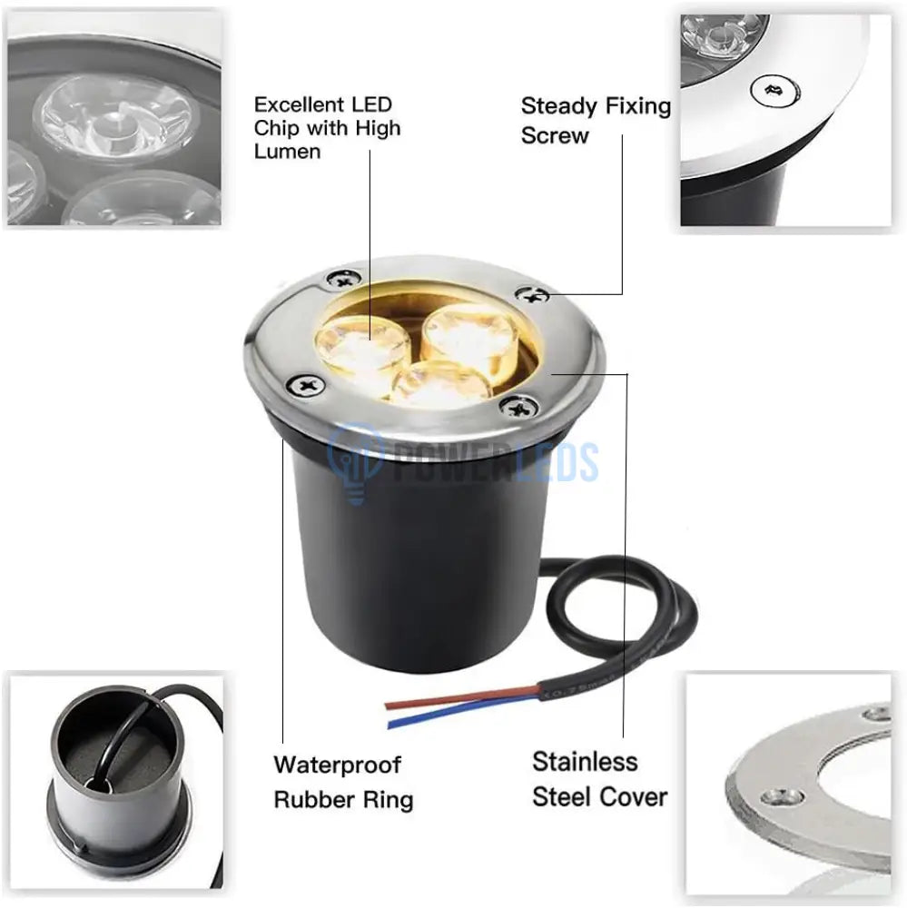 Spot Led Exterior 3W Pardoseala Incastrabil 220V Rgb Flood Light