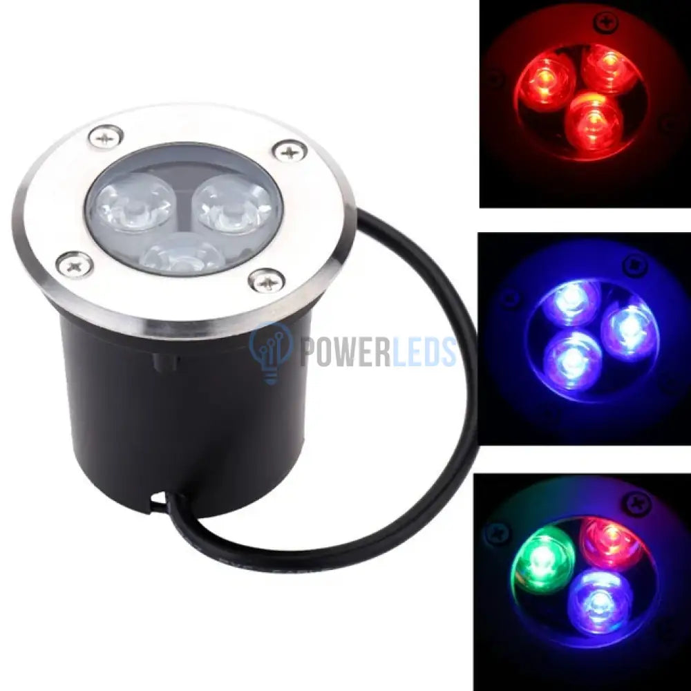 Spot Led Exterior 3W Rgb Pardoseala Incastrabil 12V Flood Light