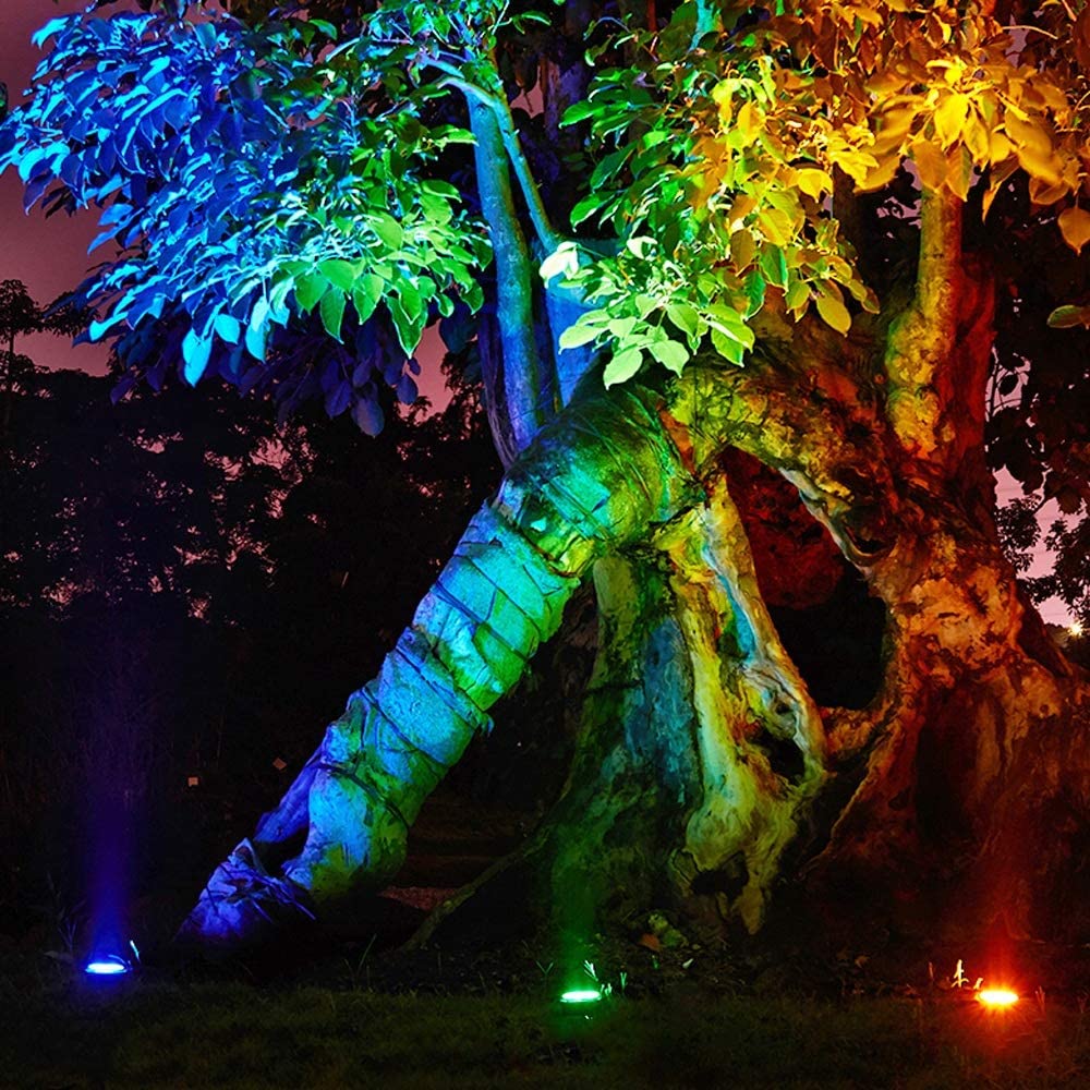 Spot LED Exterior 3W RGB Pardoseala Incastrabil 220V Telecomanda