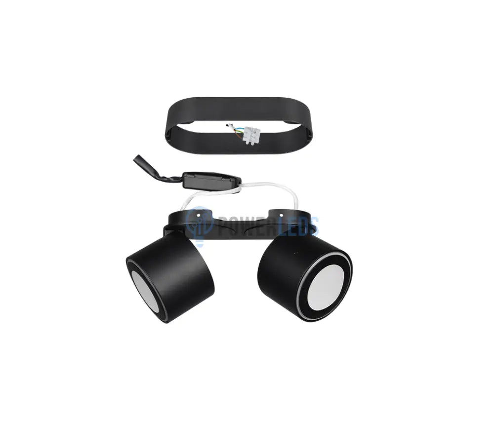 Spot LED Premium Aplicat Orientabil Dreptunghiular 2x450lm Negru 3 Moduri de Iluminare led ceiling light