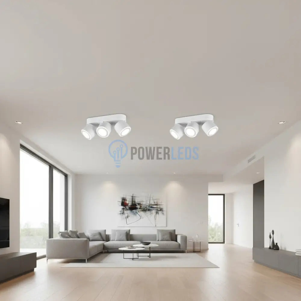 Spot LED Premium Aplicat Orientabil Dreptunghiular 3x450lm Alb 3 Moduri de Iluminare led ceiling light