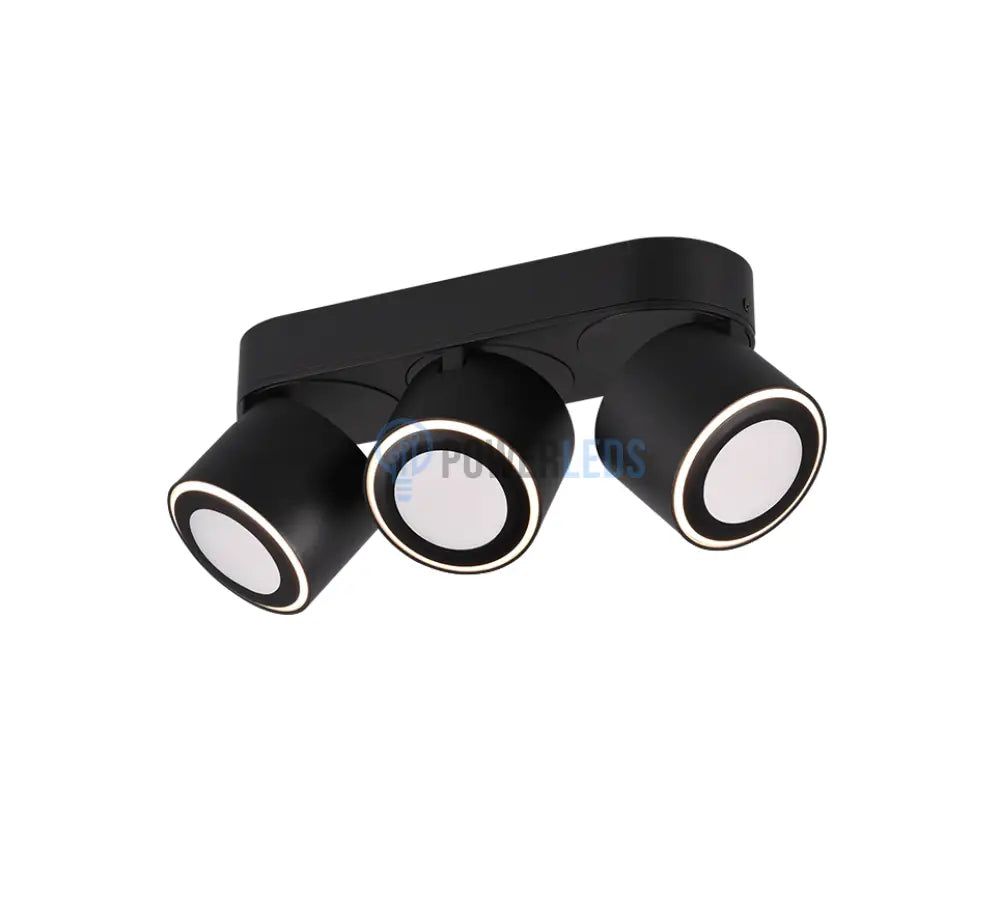 Spot LED Premium Aplicat Orientabil Dreptunghiular 3x450lm Negru 3 Moduri de Iluminare led ceiling light