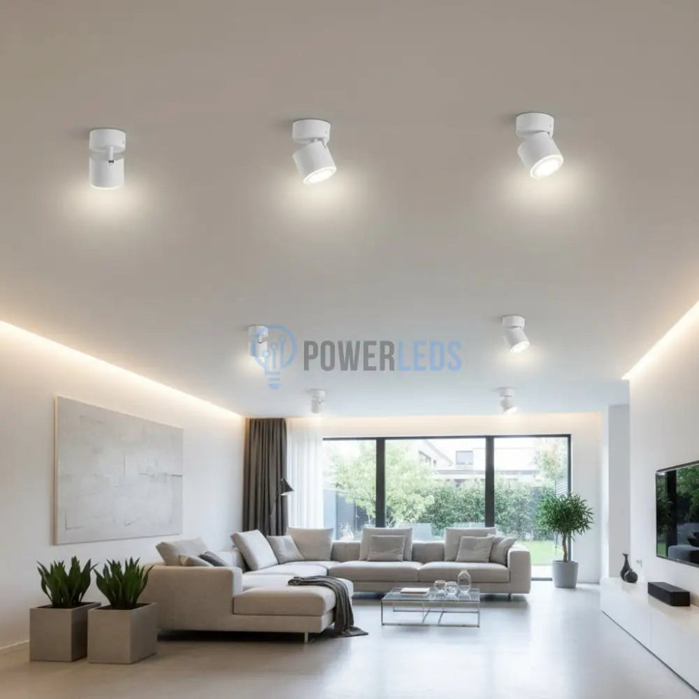 Spot LED Premium Aplicat Orientabil Rotund Alb 3 Moduri de Iluminare led ceiling light