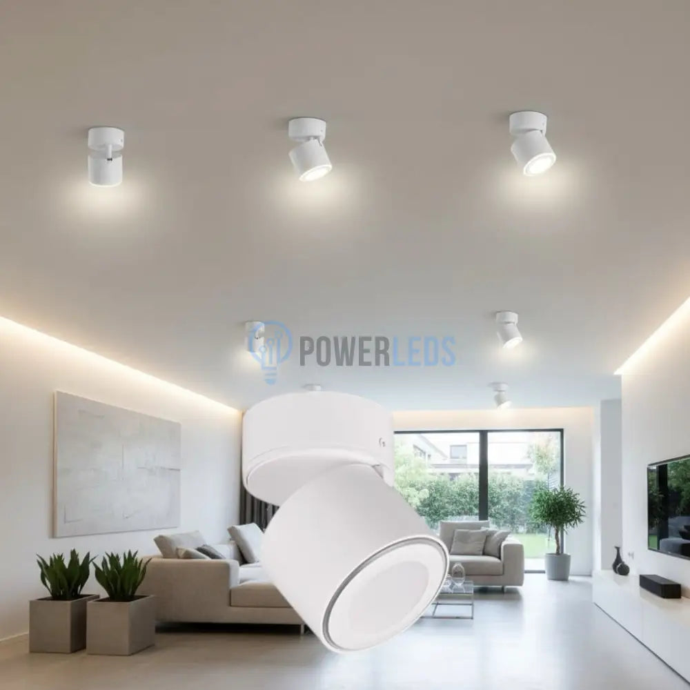 Spot LED Premium Aplicat Orientabil Rotund Alb 3 Moduri de Iluminare led ceiling light